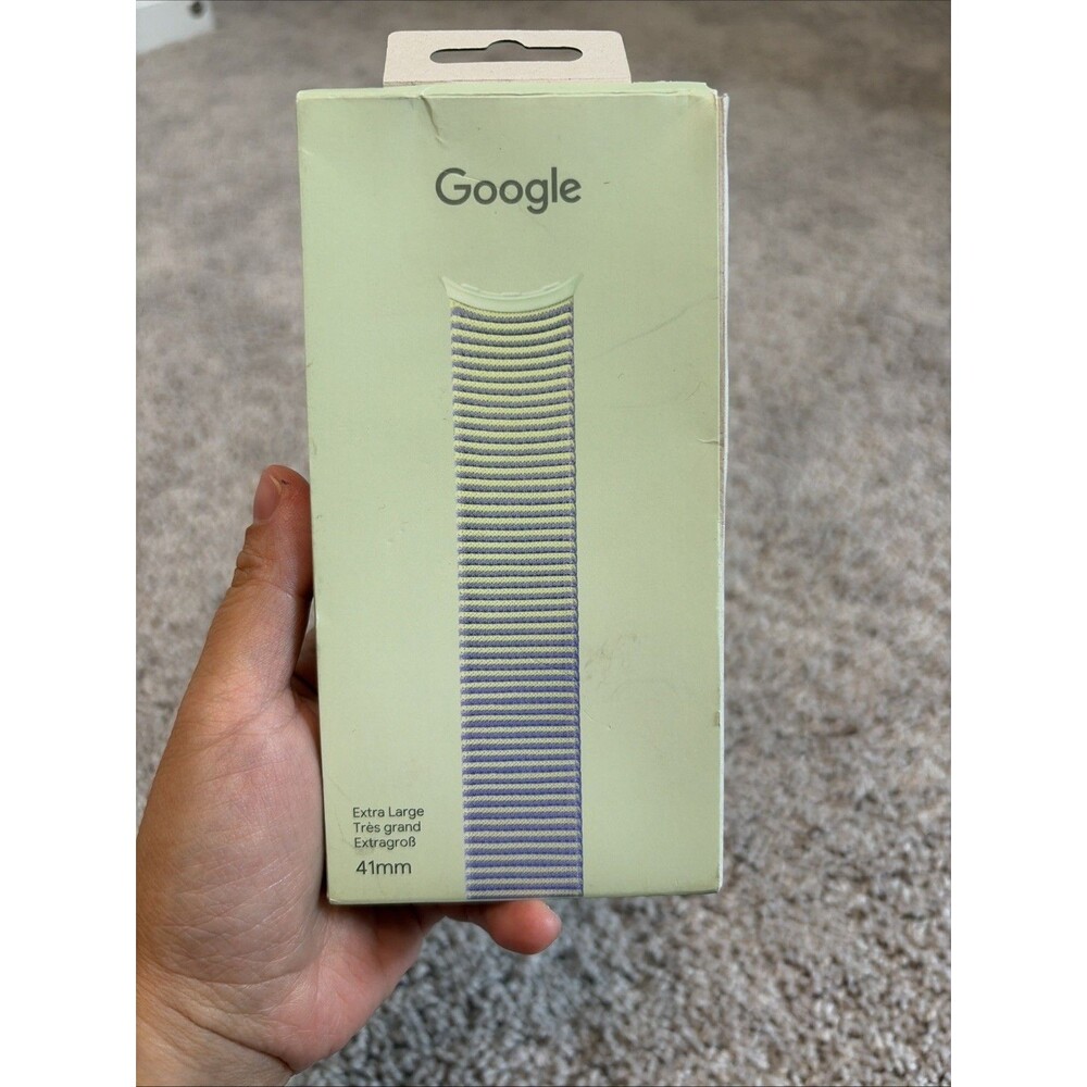 Google Pixel Watch Stretch Band 41mm Extra Large XL - Sage Green / Purple NEW